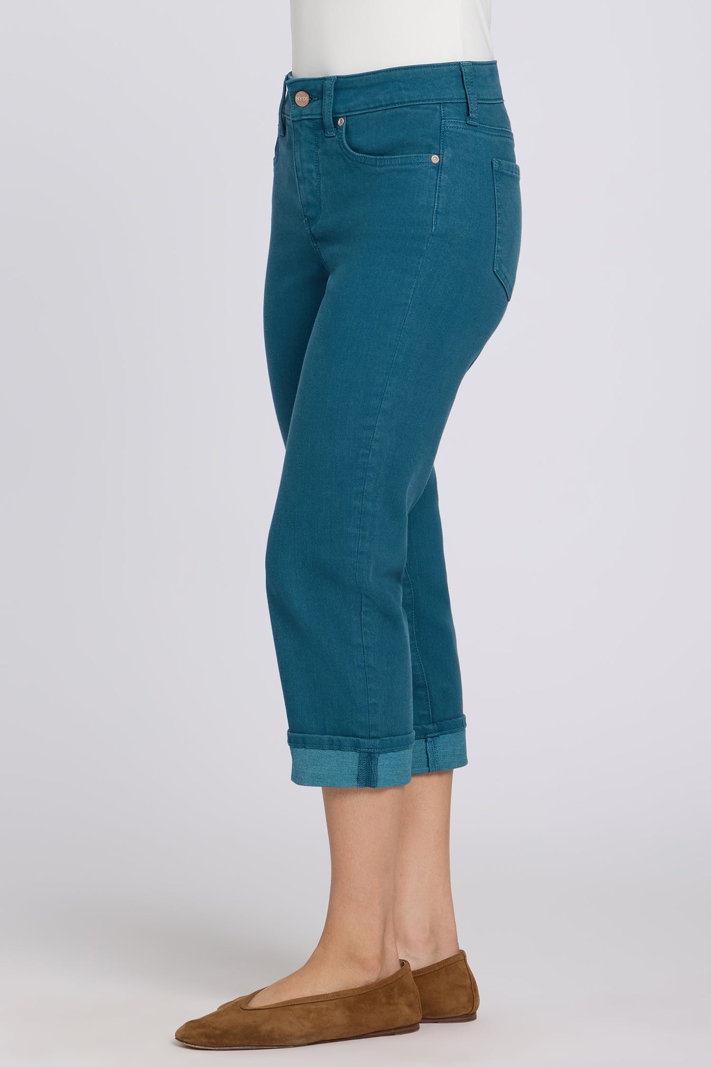 Marilyn Straight Crop Jeans - Blue Lake