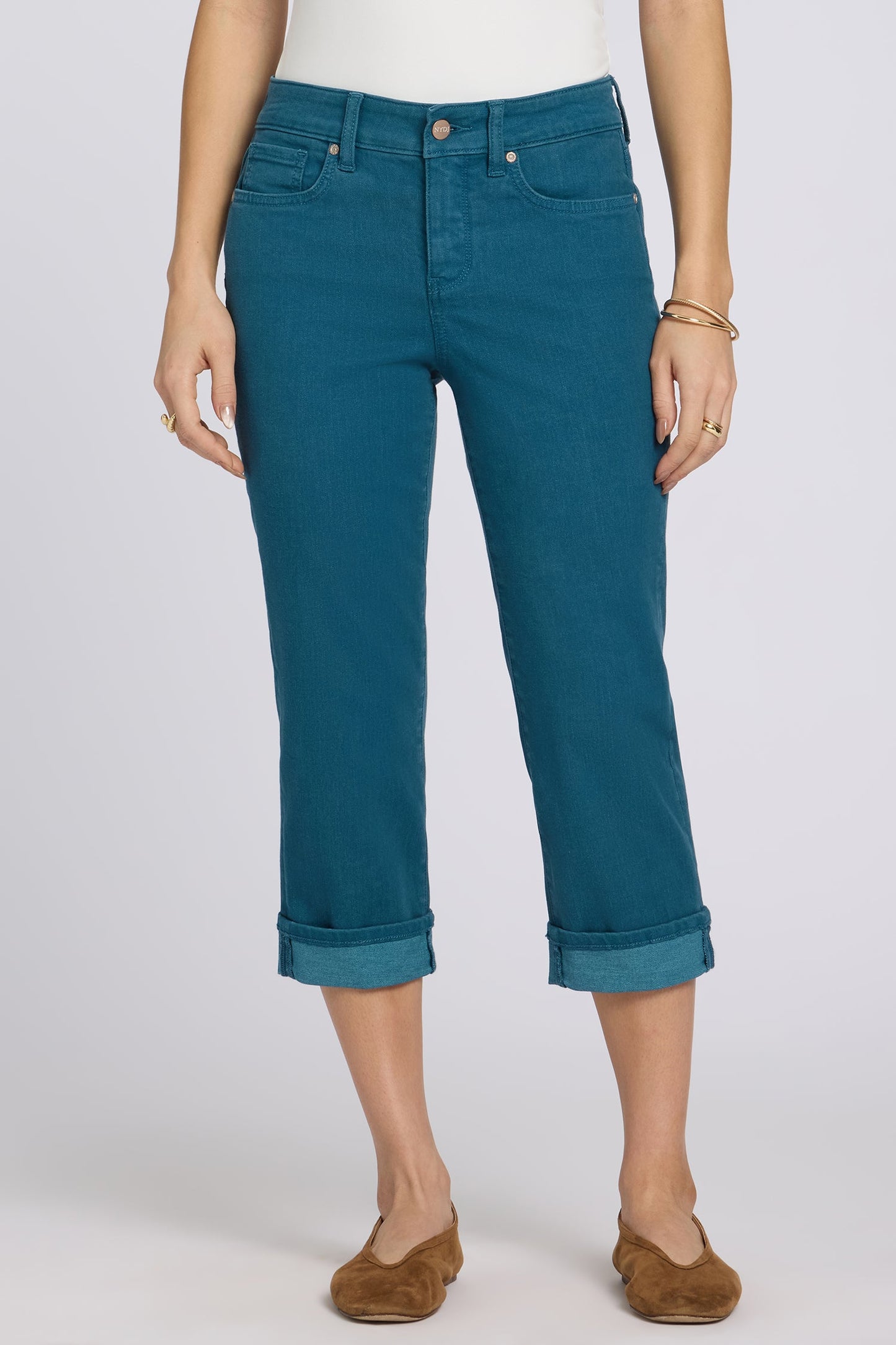 Marilyn Straight Crop Jeans - Blue Lake