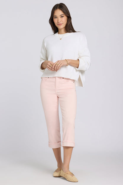 Marilyn Straight Crop Jeans - Pink Dogwood
