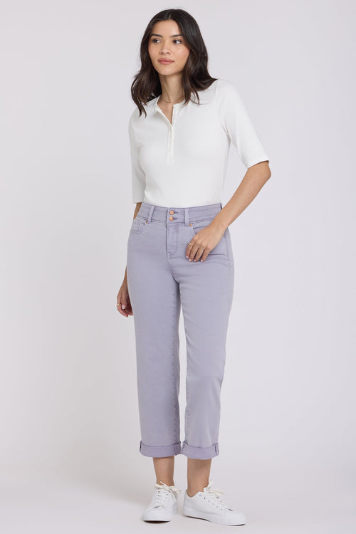Bailey Relaxed Straight Crop Jeans - Vintage Lavender
