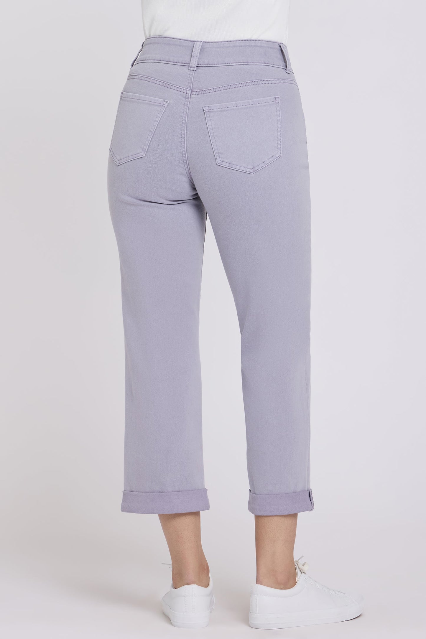 Bailey Relaxed Straight Crop Jeans - Vintage Lavender