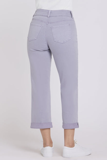 Bailey Relaxed Straight Crop Jeans - Vintage Lavender