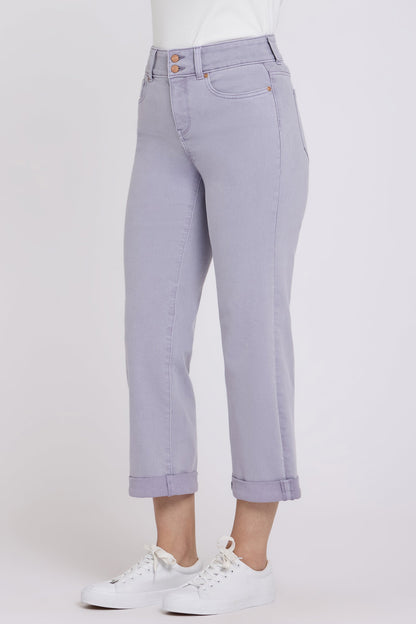 Bailey Relaxed Straight Crop Jeans - Vintage Lavender