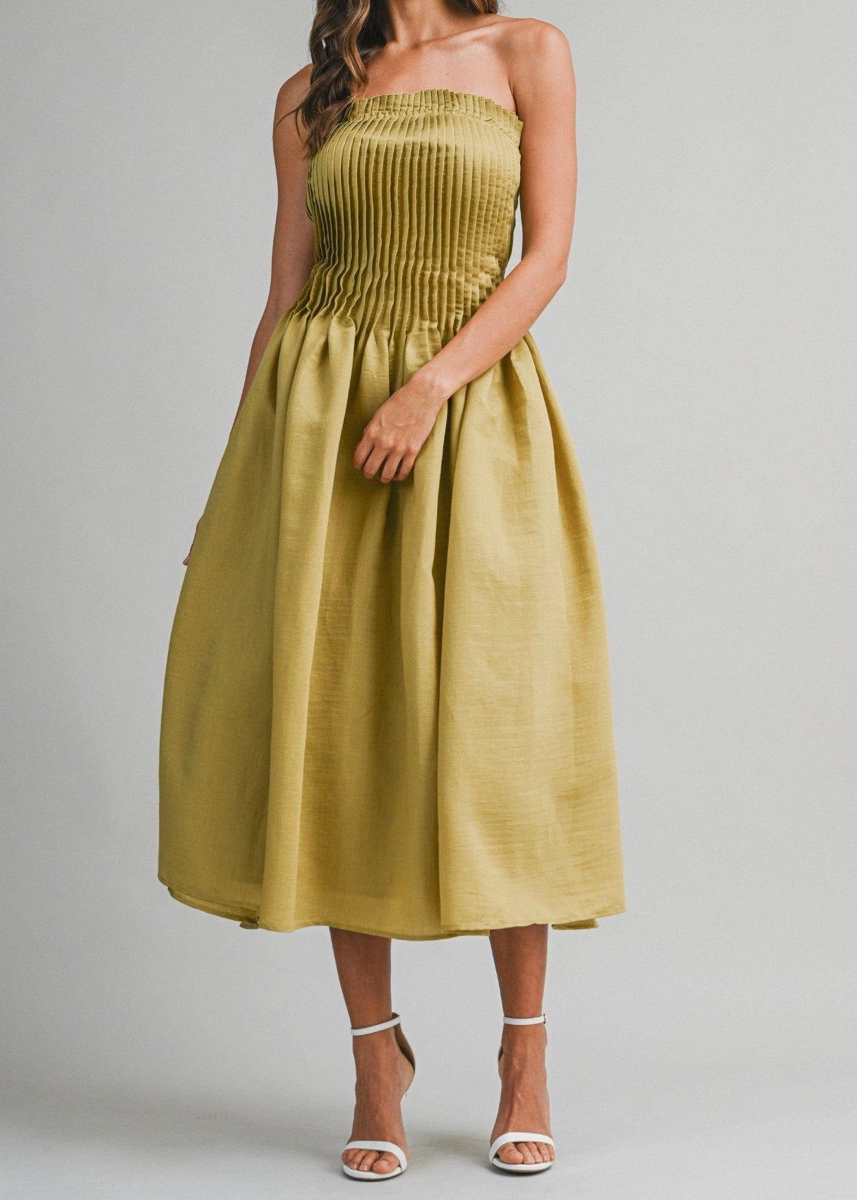 KENDRA STRAPLESS MIDI DRESS