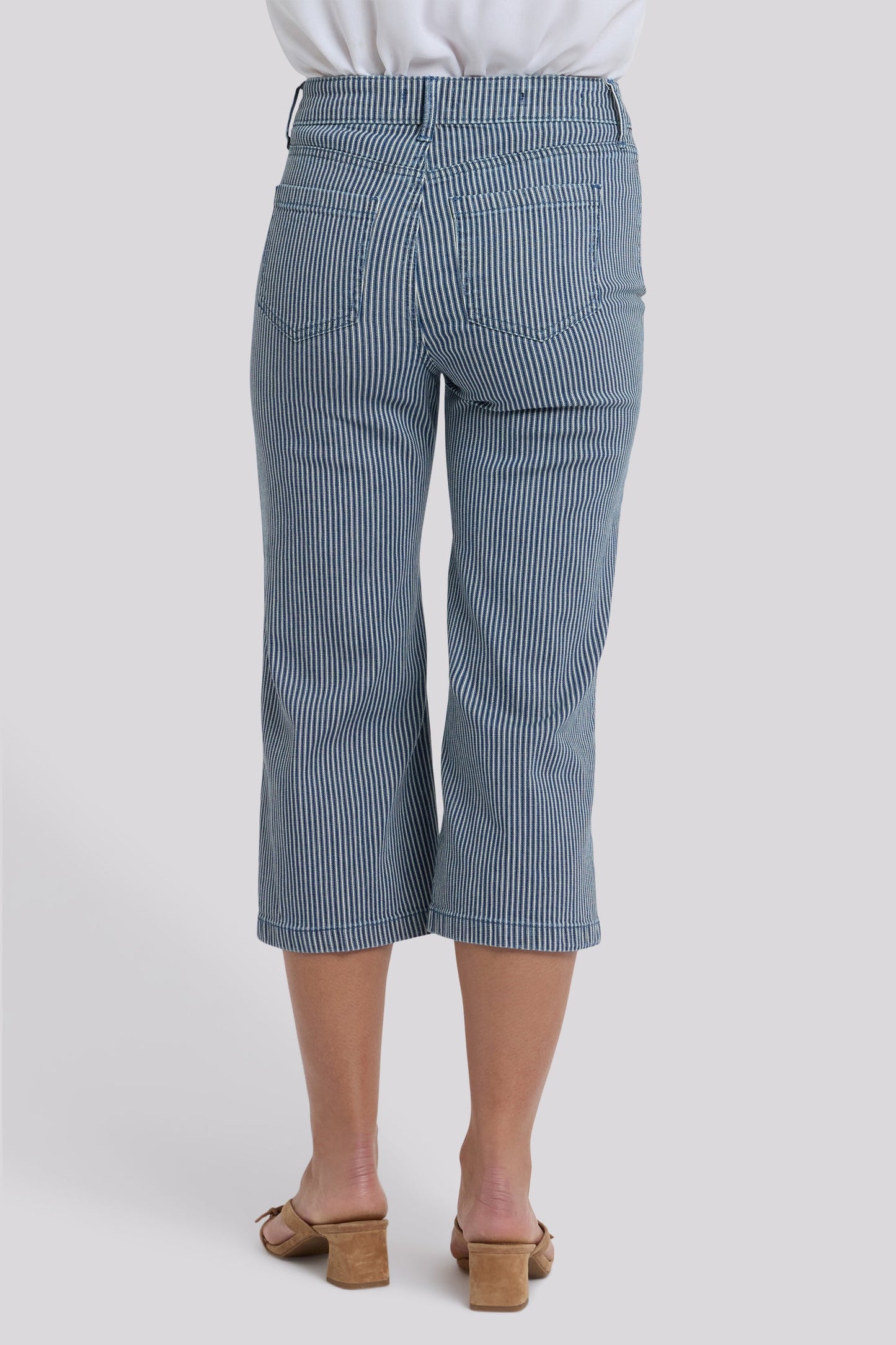 Coco Relaxed Wide Leg Crop Jeans - Malaga Stripe