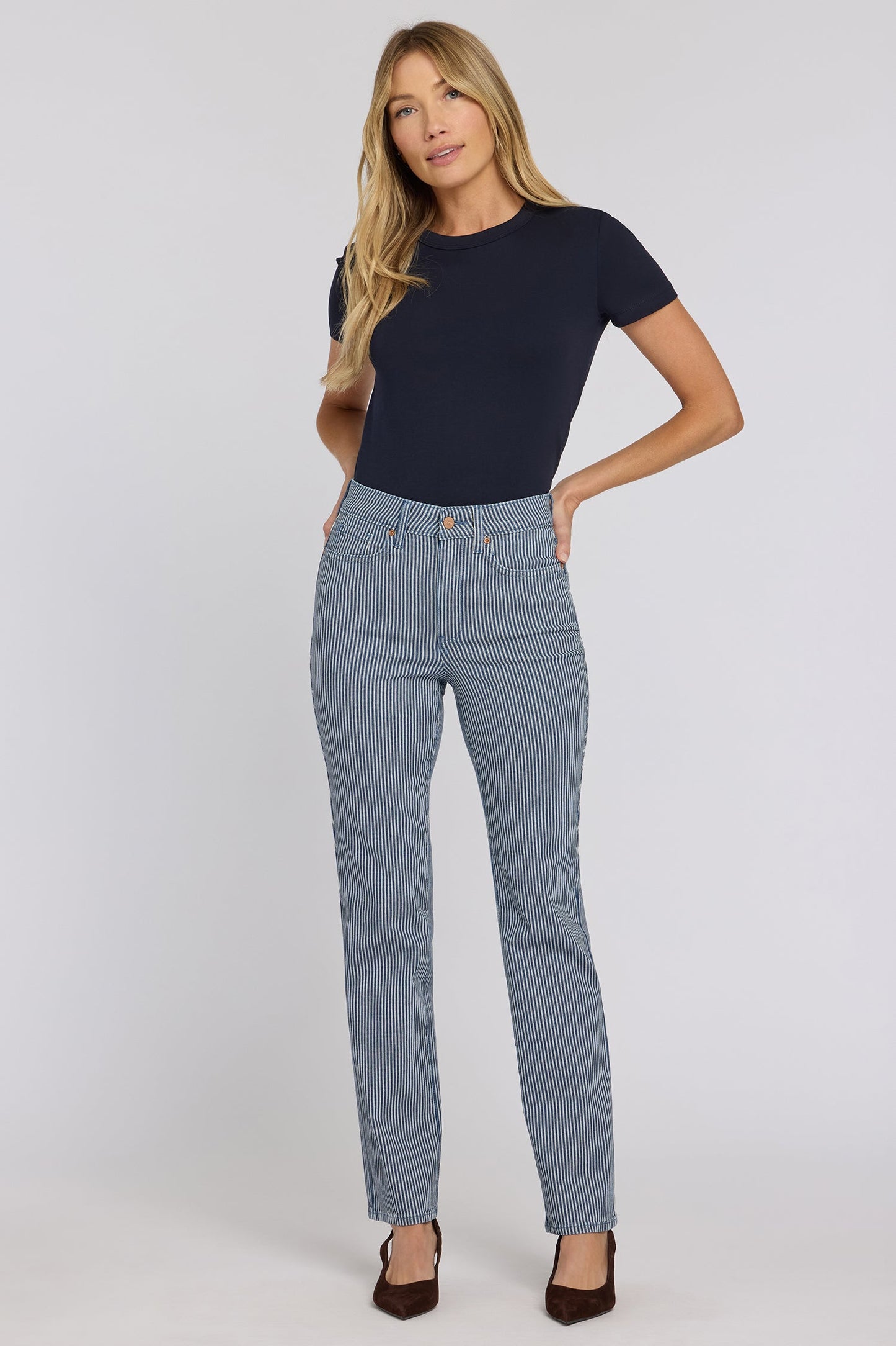 Marilyn Straight Jeans - Malaga Stripe
