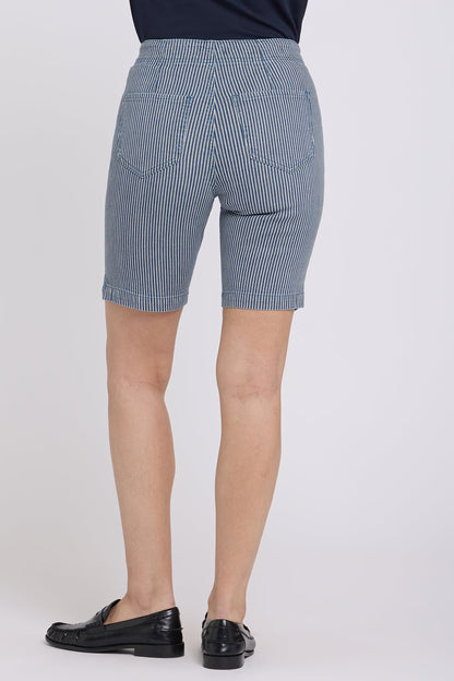 Ella Denim Shorts - Malaga Stripe