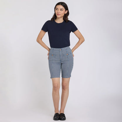 Ella Denim Shorts - Malaga Stripe