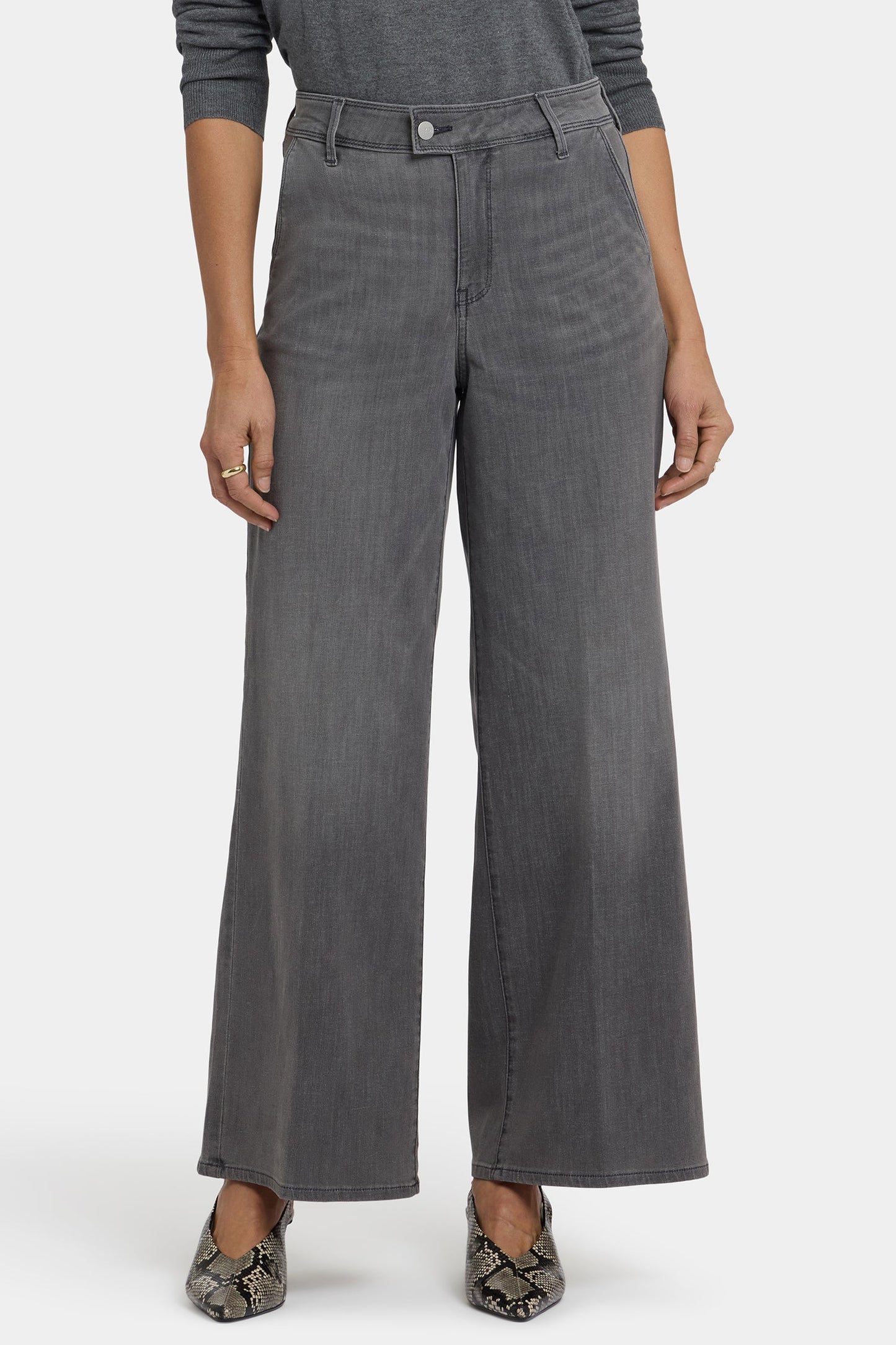 Mona Wide Leg Trouser Jeans - Chateau Shadow