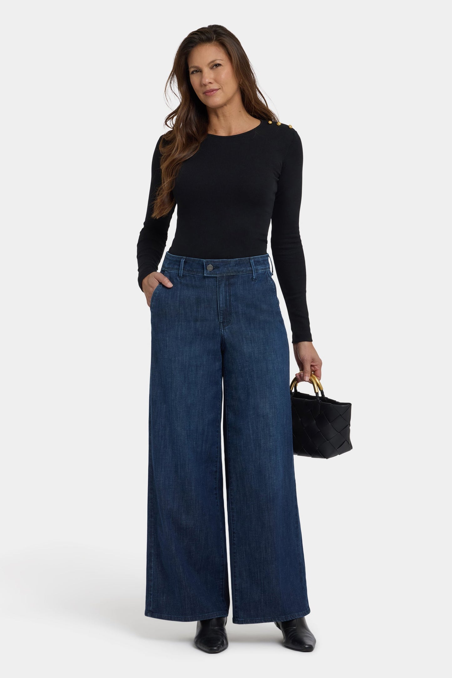 Mona Wide Leg Trouser Jeans - Louvre Sapphire