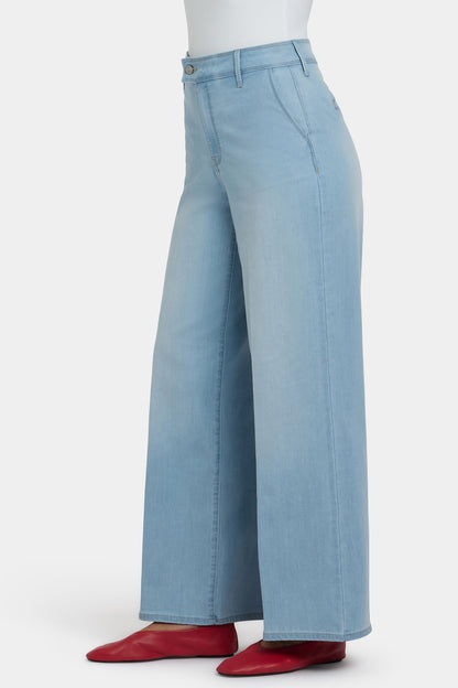 Mona Wide Leg Trouser Jeans - Oceanfront