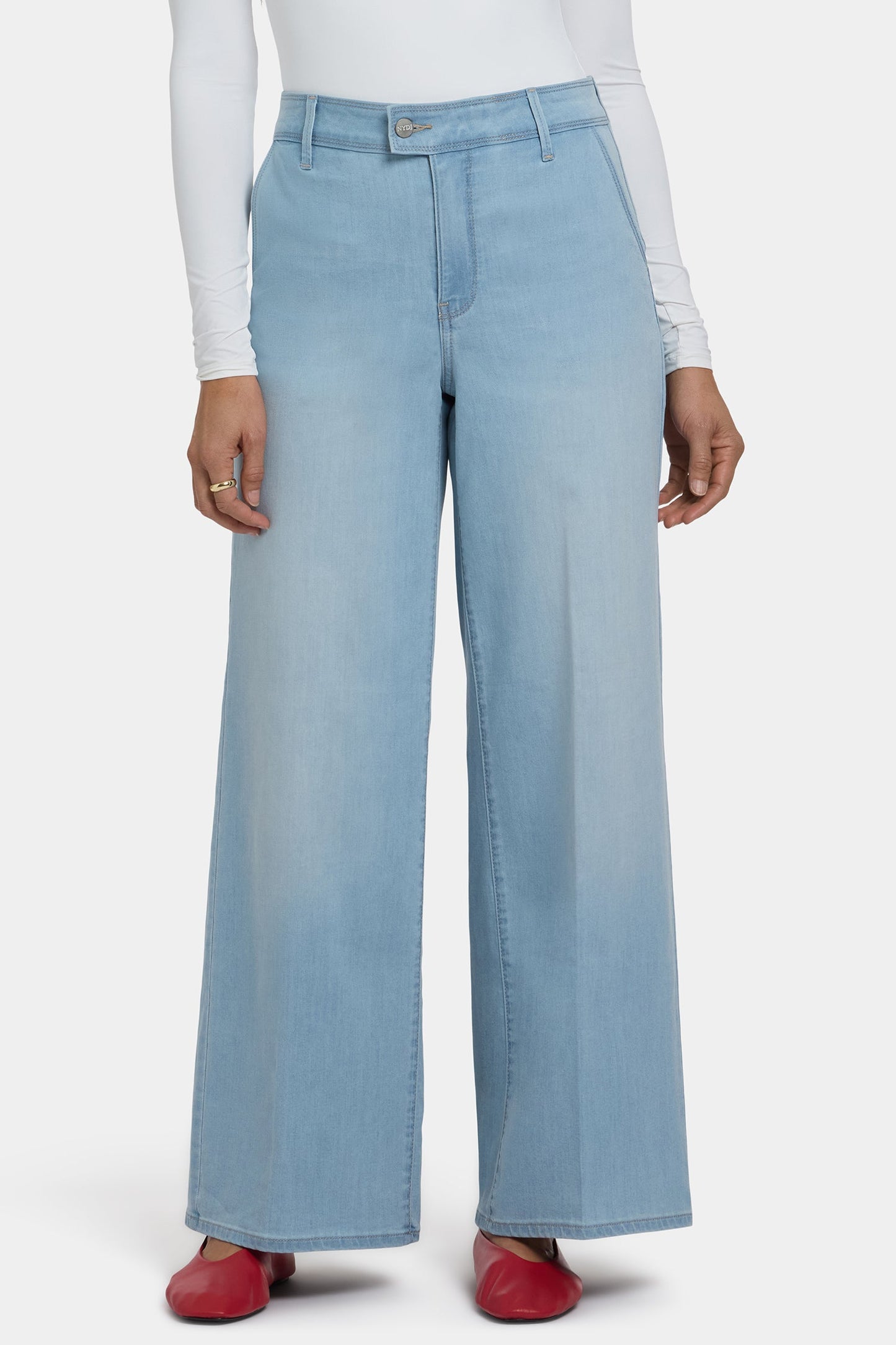 Mona Wide Leg Trouser Jeans - Oceanfront