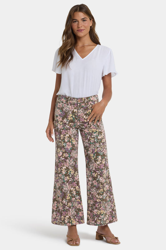 Mia Palazzo Ankle Jeans - Earth Blooms
