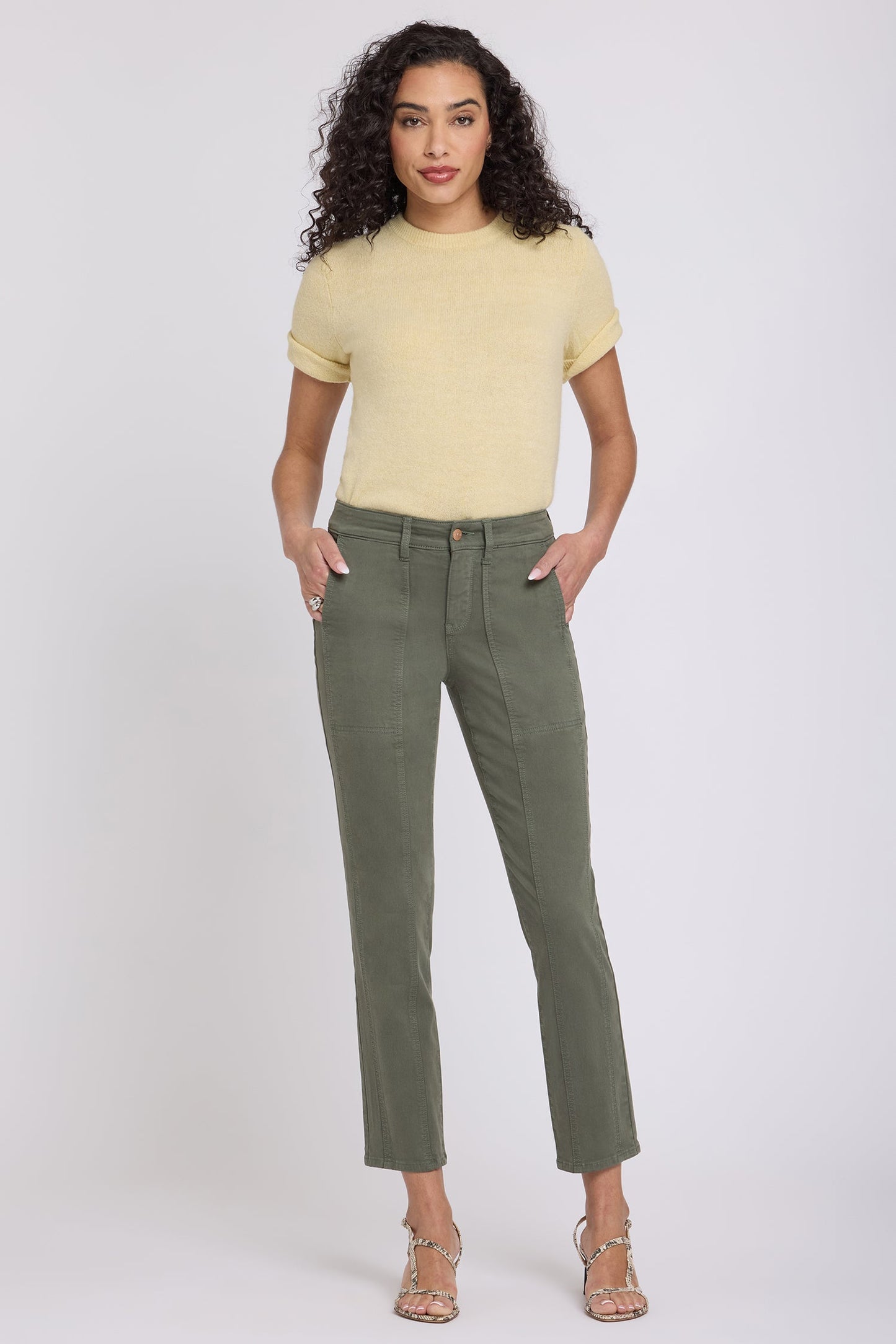 Margot Girlfriend Jeans - Desert Green