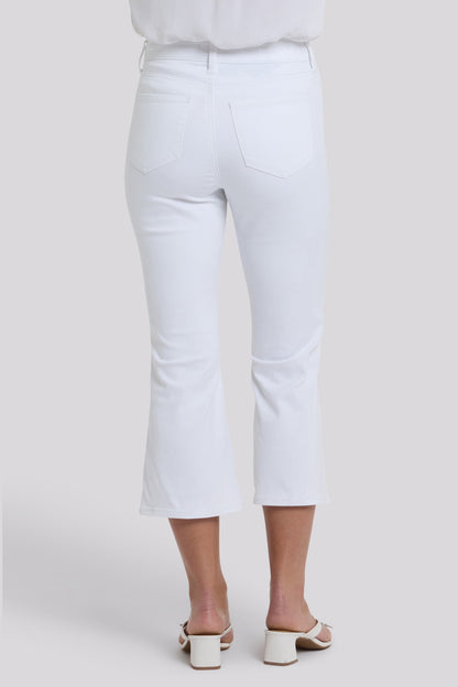 Monica Kick Flare Crop Jeans - Optic White