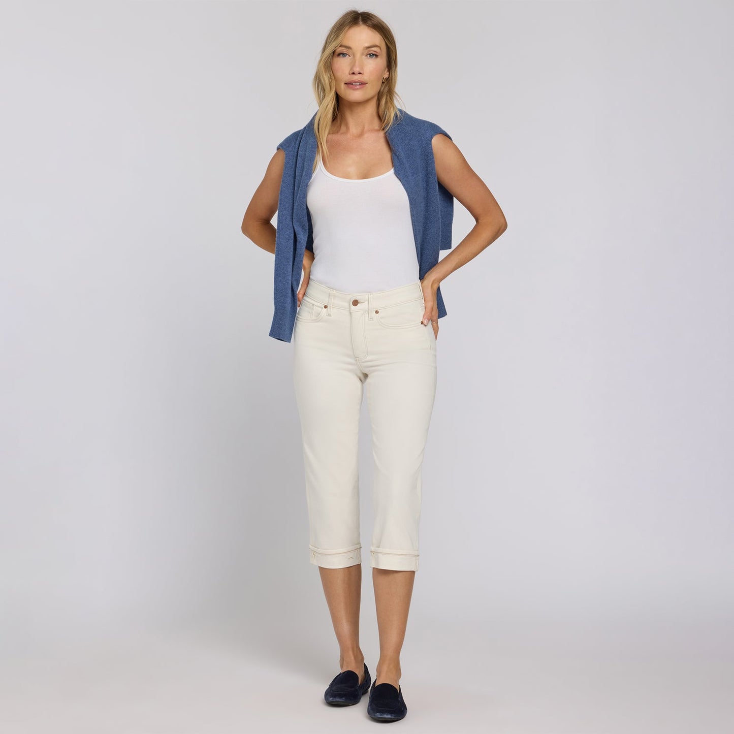 Marilyn Straight Crop Jeans - Vintage White