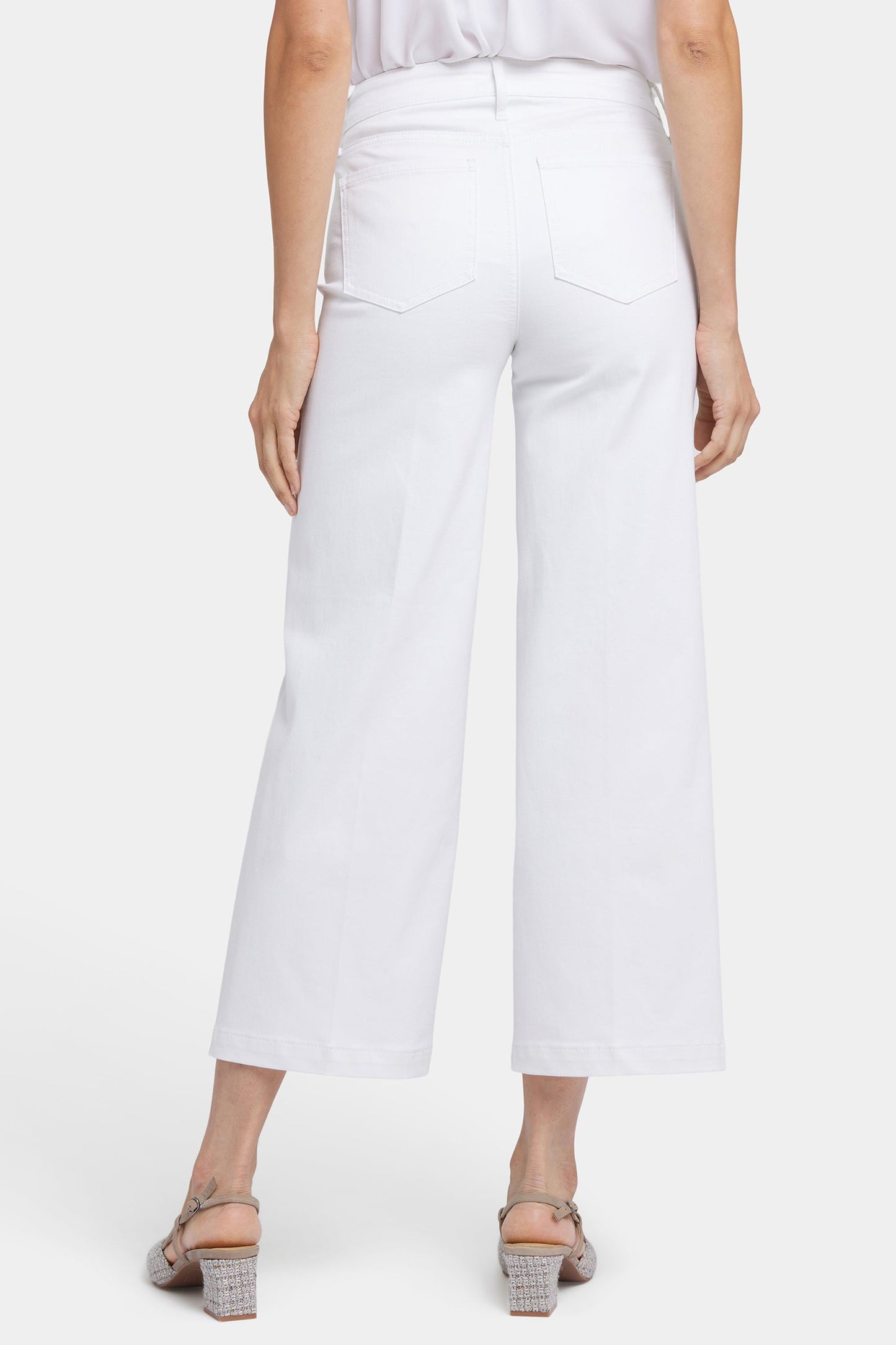 Teresa Wide Leg Ankle Jeans - Optic White