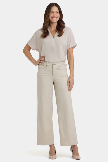 Teresa Wide Leg Ankle Jeans - Feather