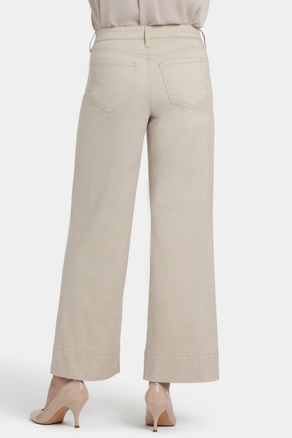 Teresa Wide Leg Ankle Jeans - Feather