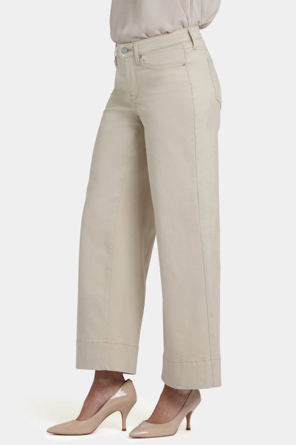 Teresa Wide Leg Ankle Jeans - Feather