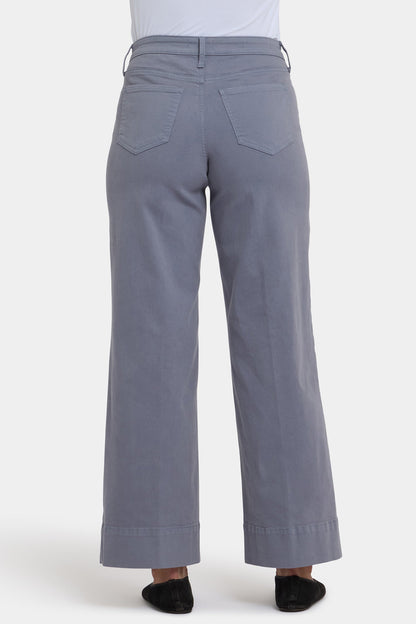 Teresa Wide Leg Ankle Jeans - Shadow Blue