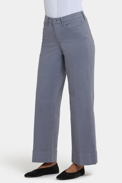 Teresa Wide Leg Ankle Jeans - Shadow Blue