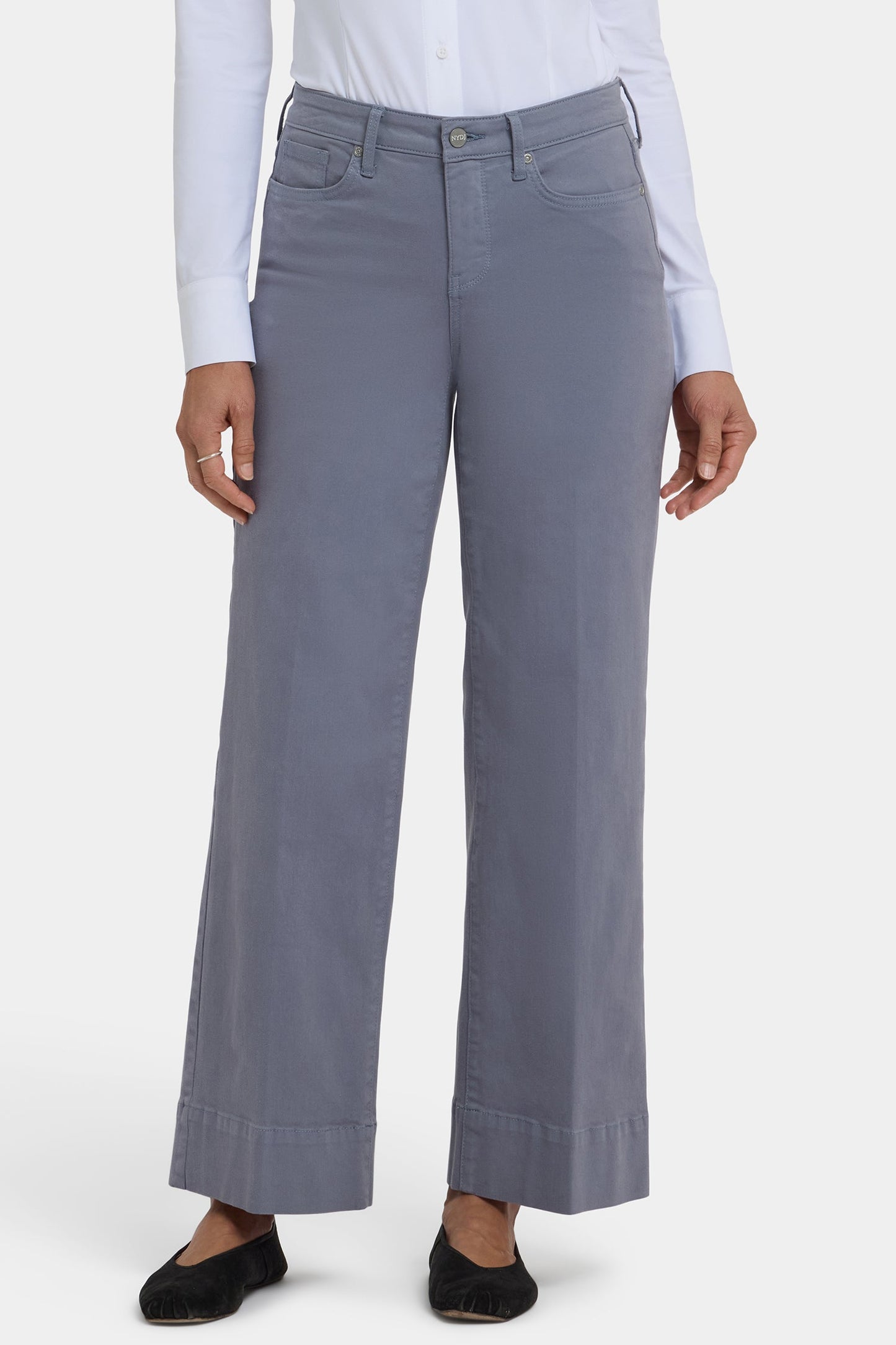Teresa Wide Leg Ankle Jeans - Shadow Blue