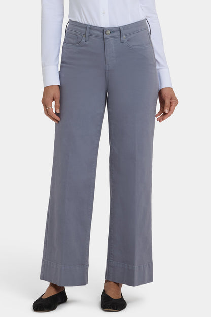 Teresa Wide Leg Ankle Jeans - Shadow Blue