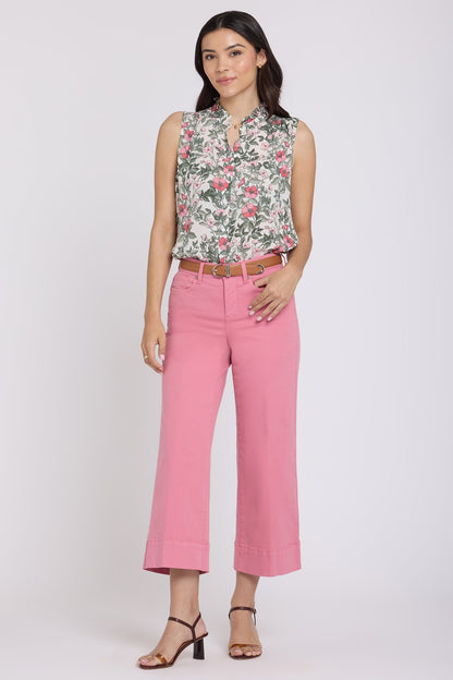 Teresa Wide Leg Ankle Jeans - Desert Rose