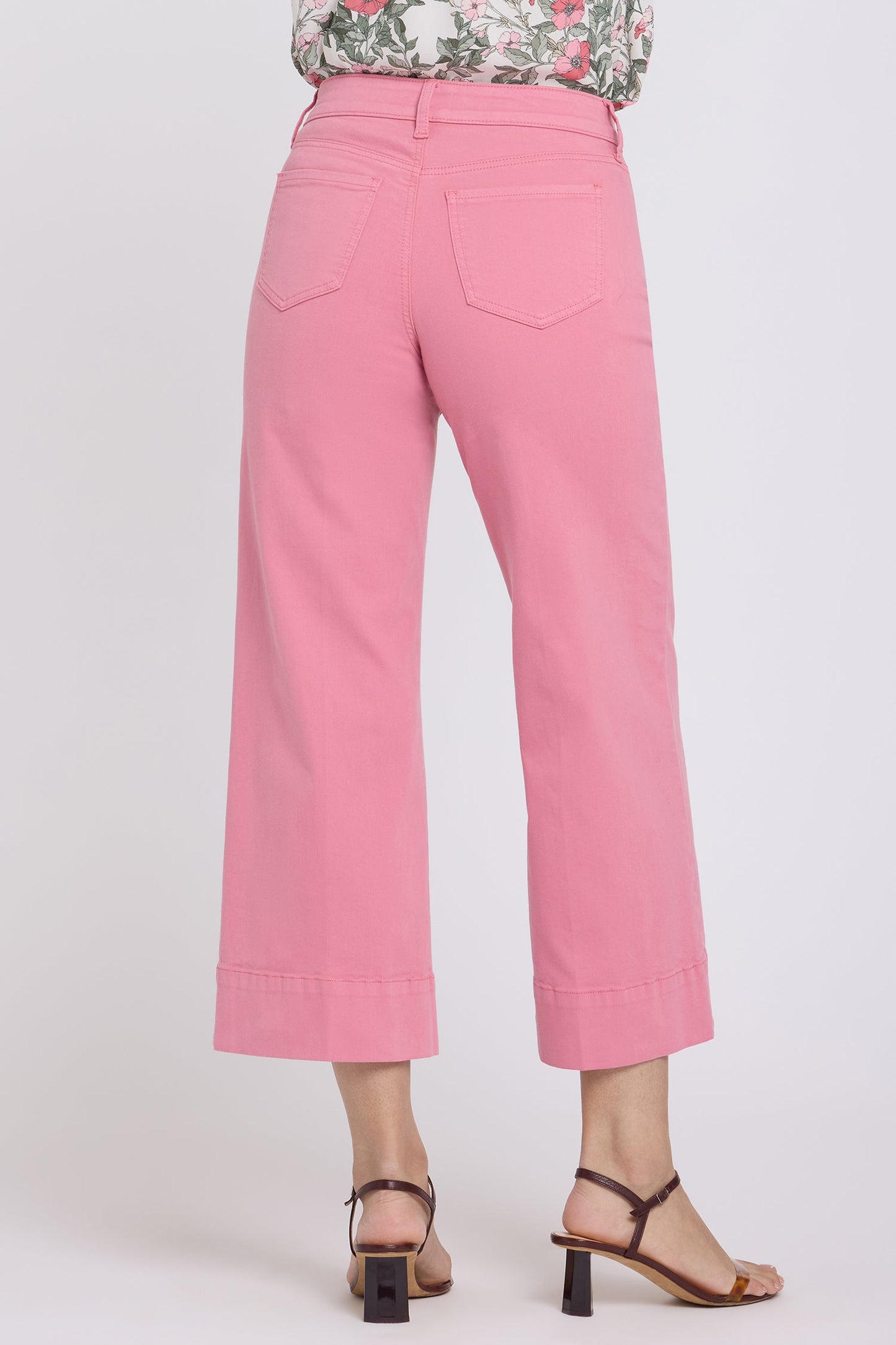 Teresa Wide Leg Ankle Jeans - Desert Rose