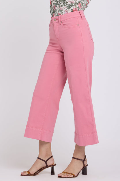 Teresa Wide Leg Ankle Jeans - Desert Rose
