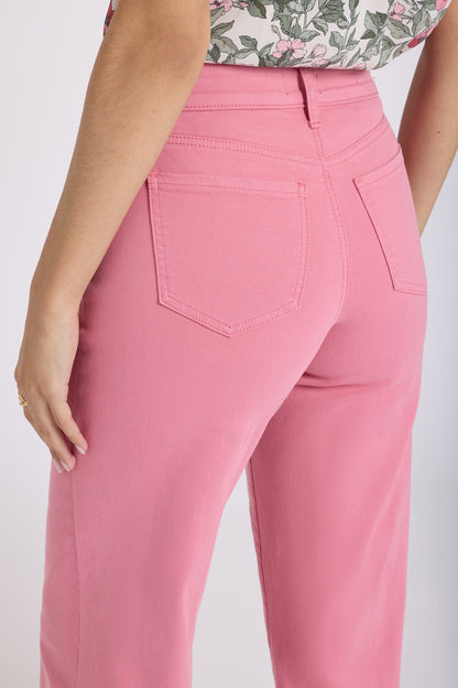 Teresa Wide Leg Ankle Jeans - Desert Rose