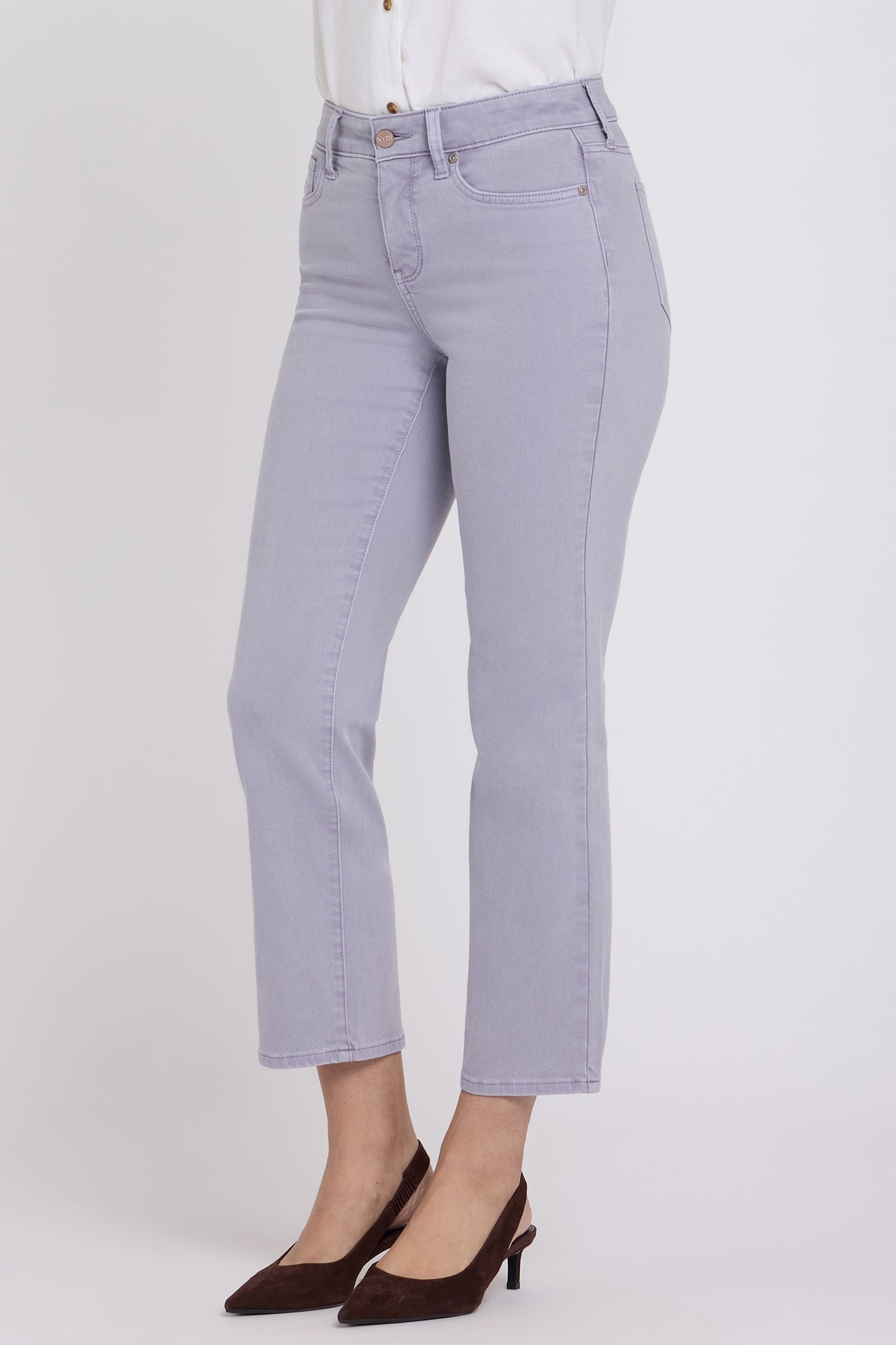 Marilyn Straight Ankle Jeans - Vintage Lavender