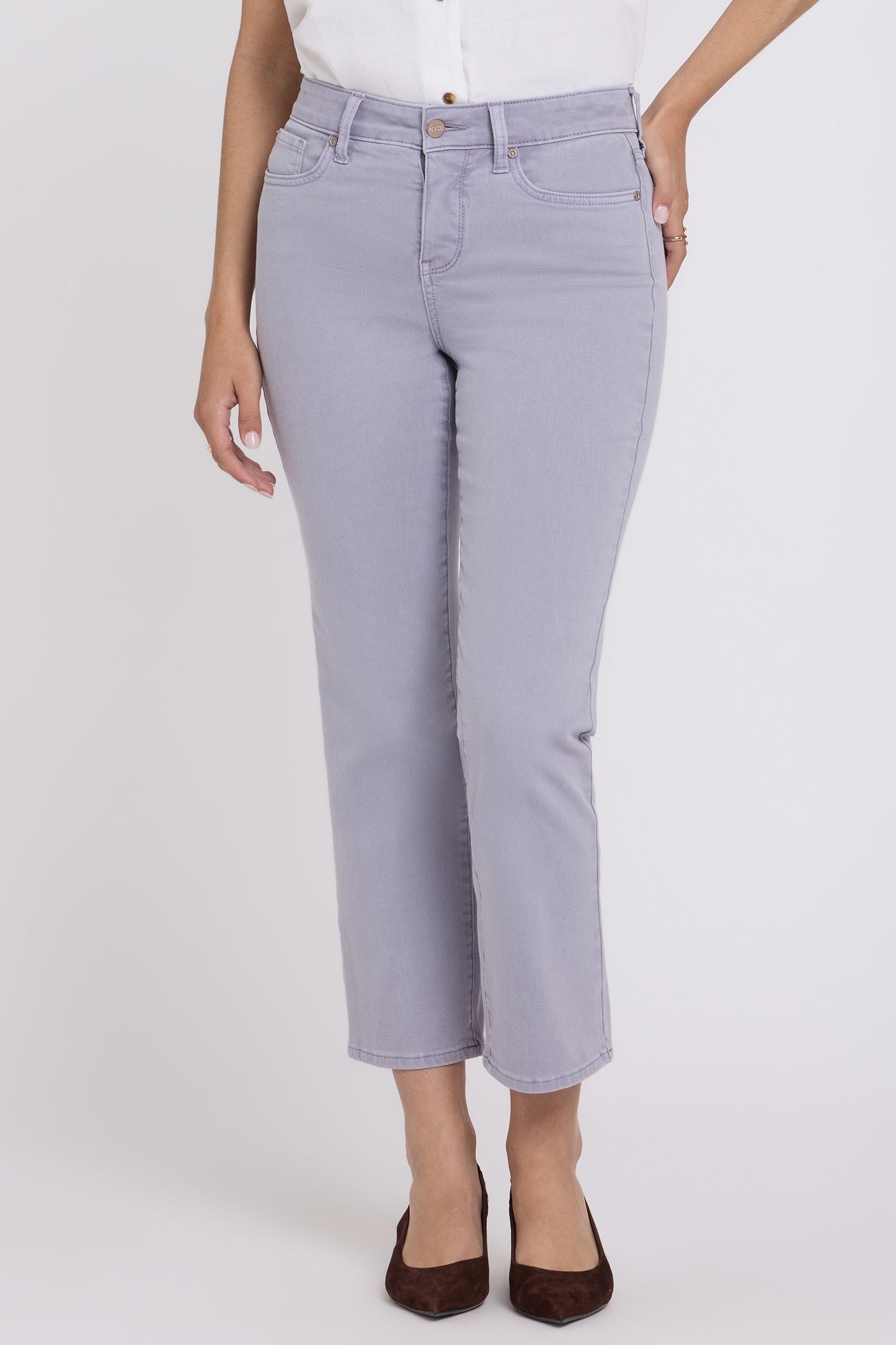 Marilyn Straight Ankle Jeans - Vintage Lavender