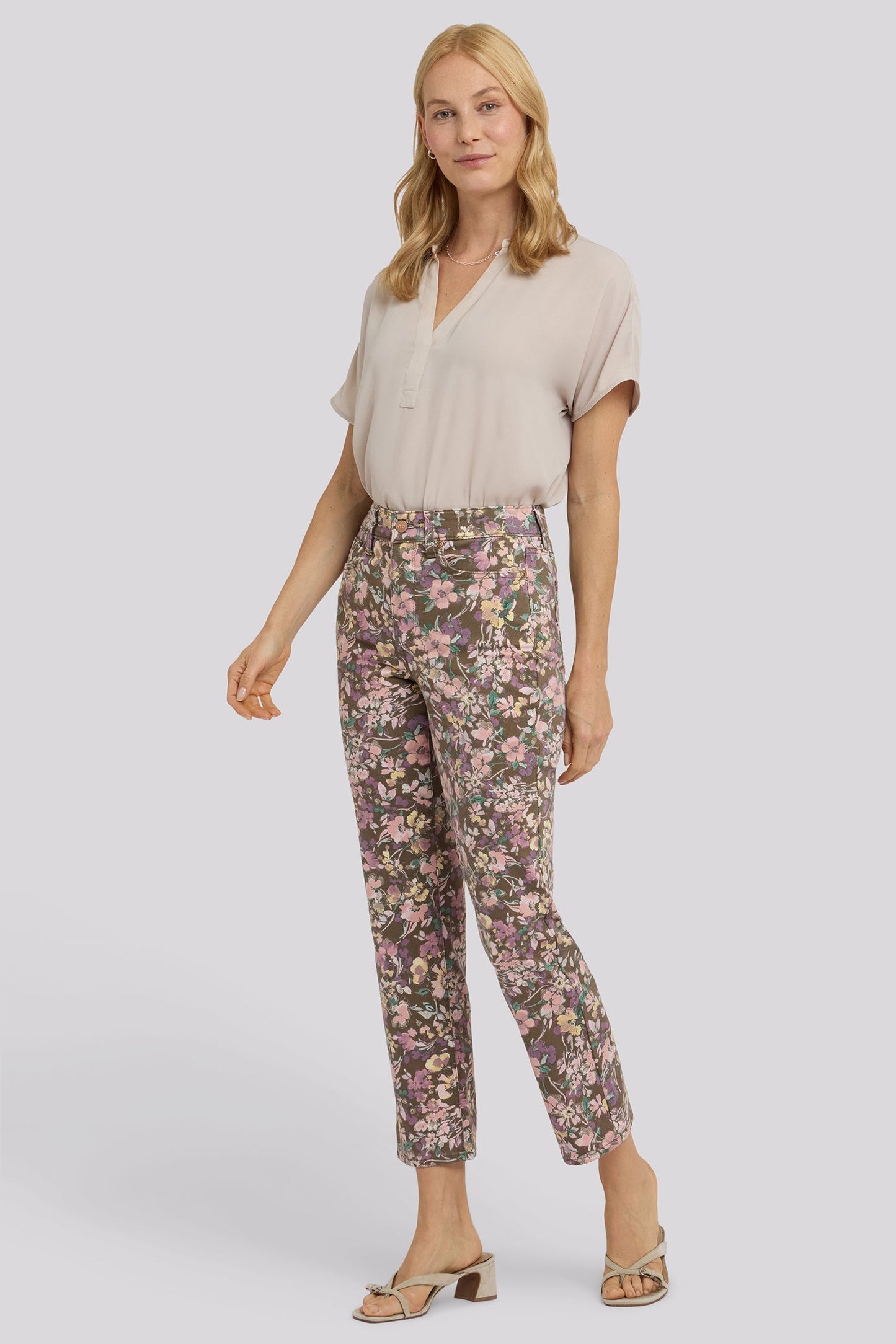 Marilyn Straight Ankle Jeans - Earth Blooms