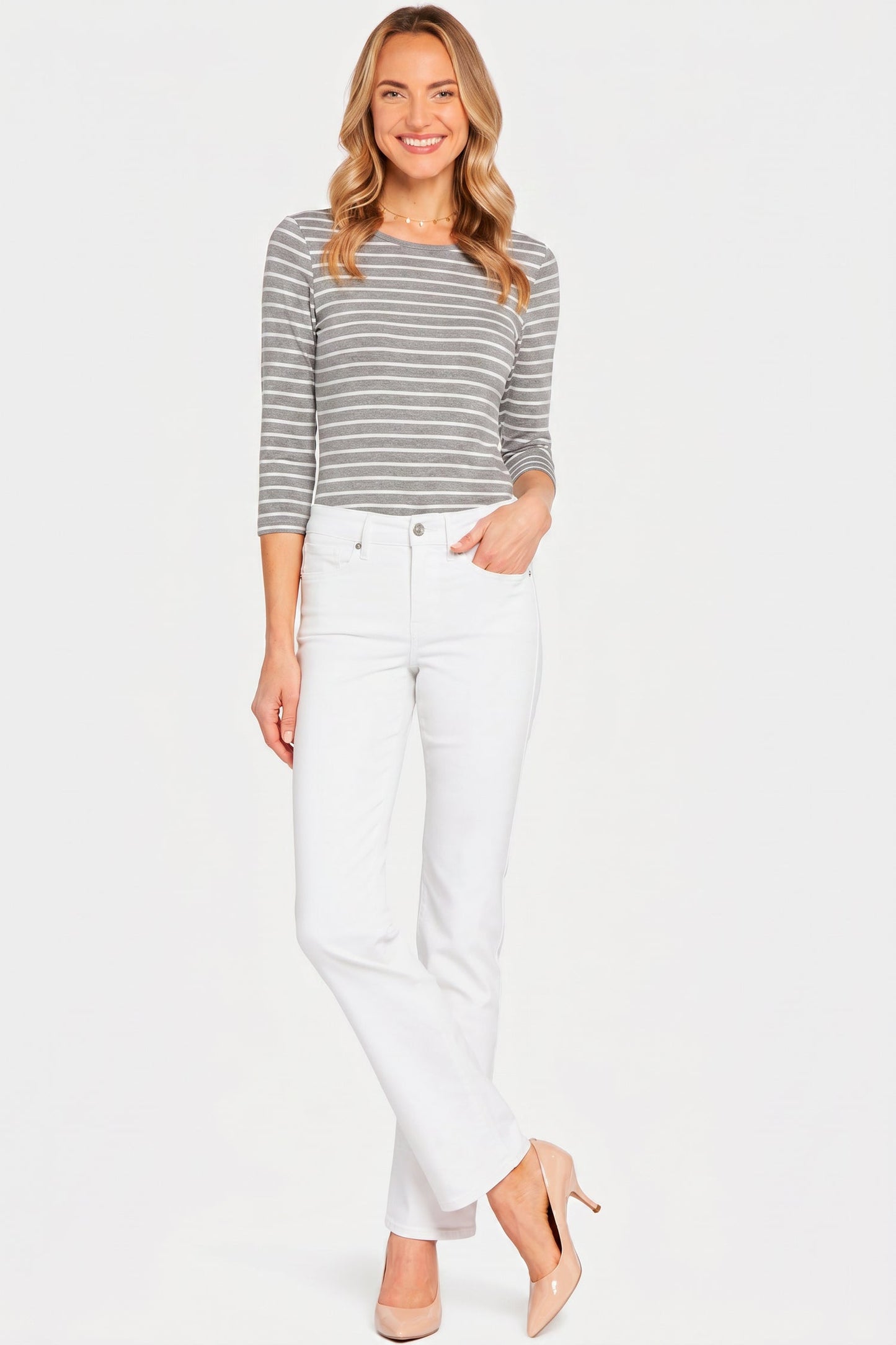 Marilyn Straight Jeans - Optic White