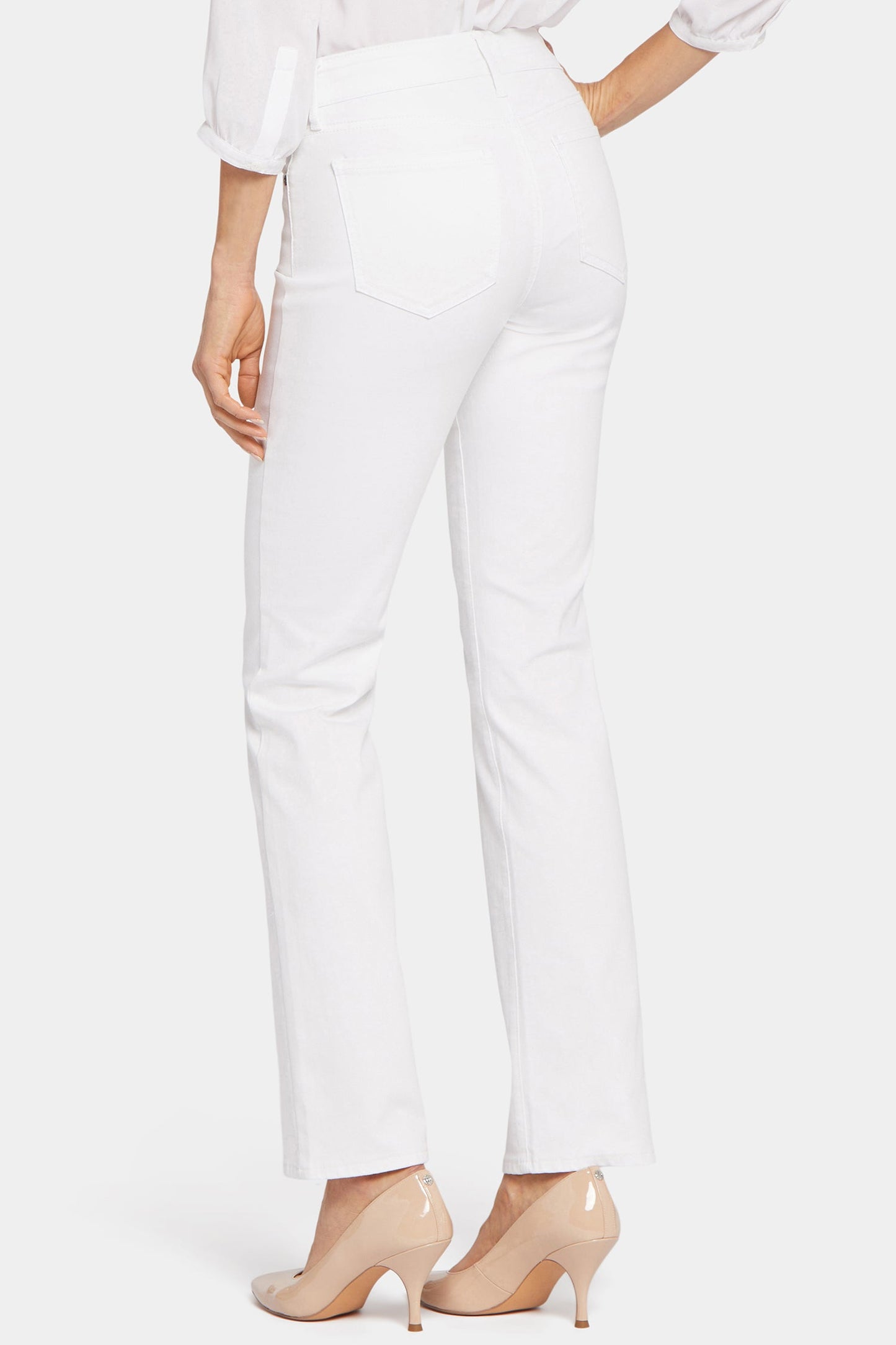 Marilyn Straight Jeans In Long Inseam - Optic White