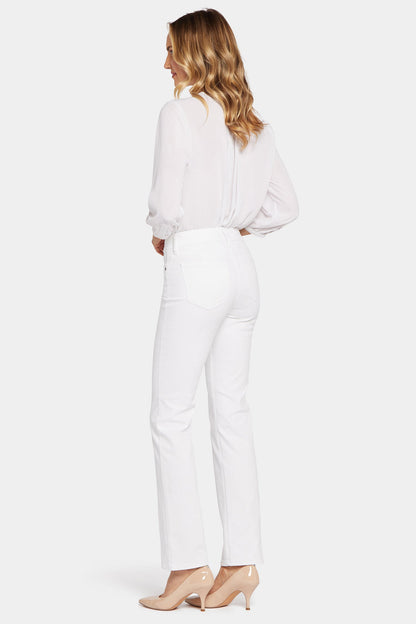 Marilyn Straight Jeans In Long Inseam - Optic White