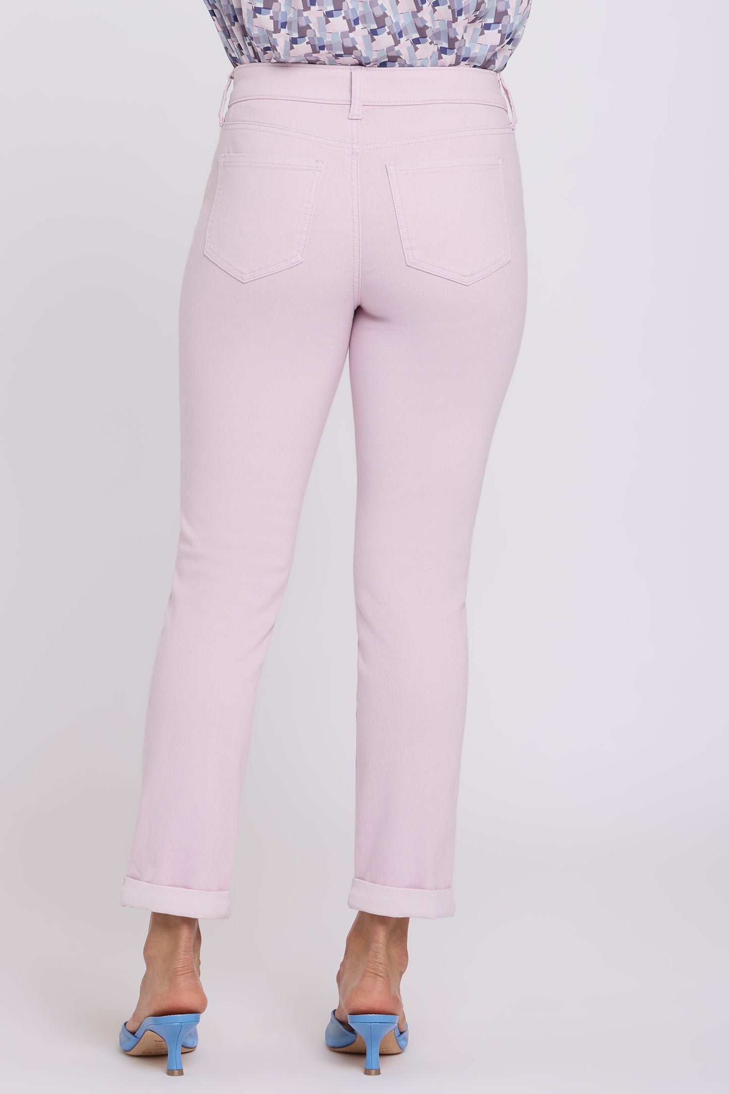 Sheri Slim Straight Ankle Jeans - Light Lilac