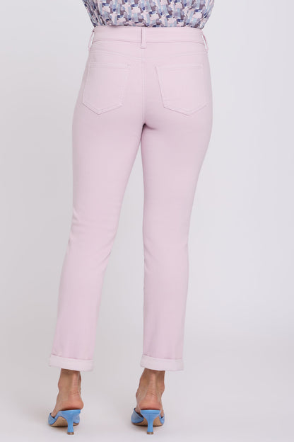 Sheri Slim Straight Ankle Jeans - Light Lilac