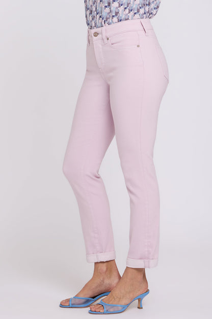 Sheri Slim Straight Ankle Jeans - Light Lilac