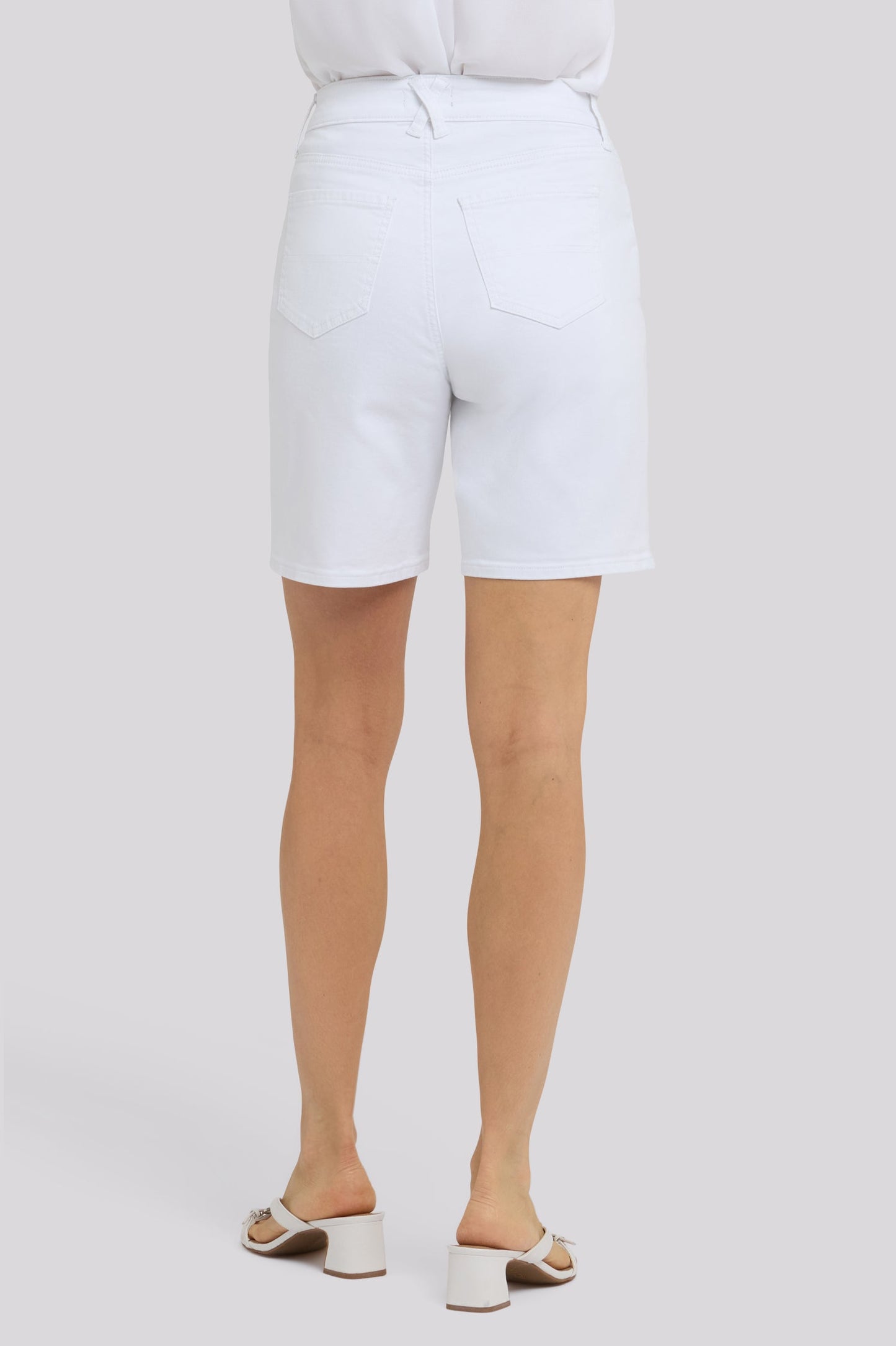 Erin Relaxed Denim Shorts - Optic White