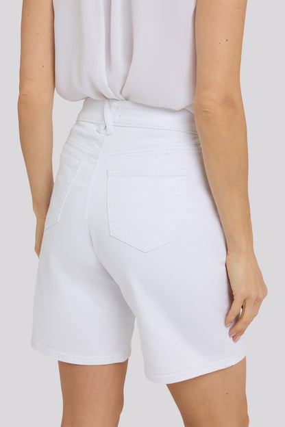 Erin Relaxed Denim Shorts - Optic White