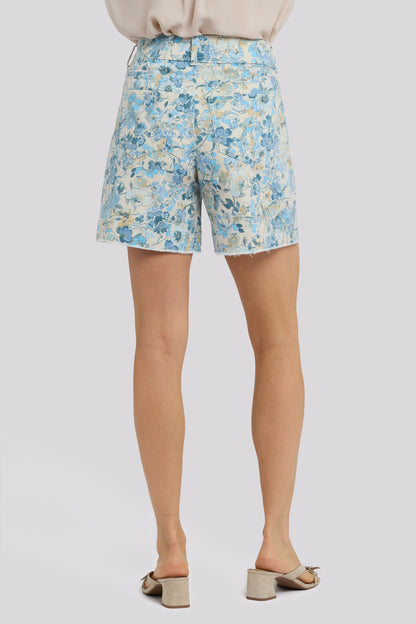Berkyn Relaxed Denim Shorts - Blue Blooms