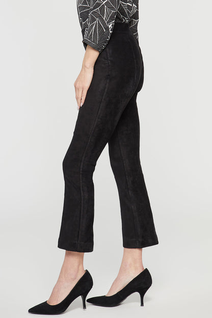 Slim Bootcut Pull-On Pants - Black