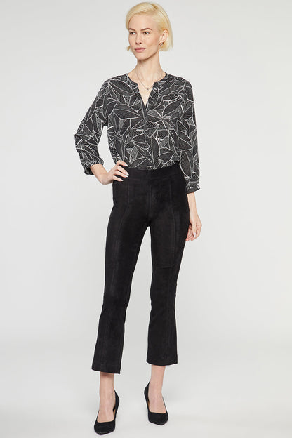 Slim Bootcut Pull-On Pants - Black