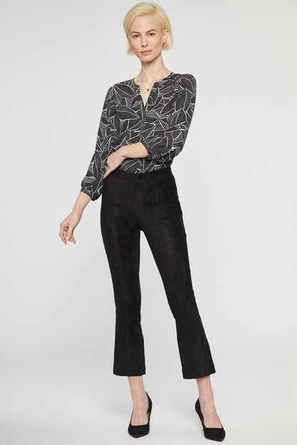 Slim Bootcut Pull-On Pants - Black