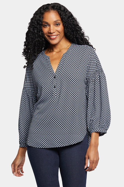 Paulina Peasant Blouse - Diamond Peak