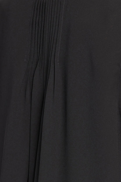 Sleeveless Pintuck Blouse - Black