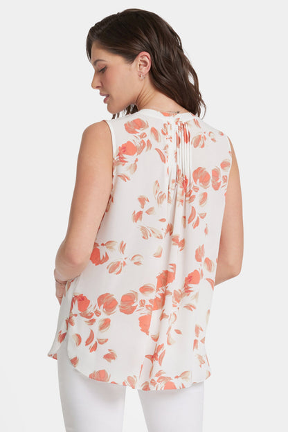 Sleeveless Pintuck Blouse  - Aurora